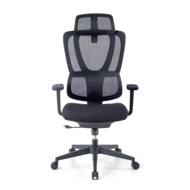sedia ergonomica nero essenza rete transpirante braccioli regolabili 3d doppio supporto lombare poggiatesta 3