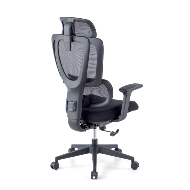 sedia ergonomica nero essenza rete transpirante braccioli regolabili 3d doppio supporto lombare poggiatesta 5