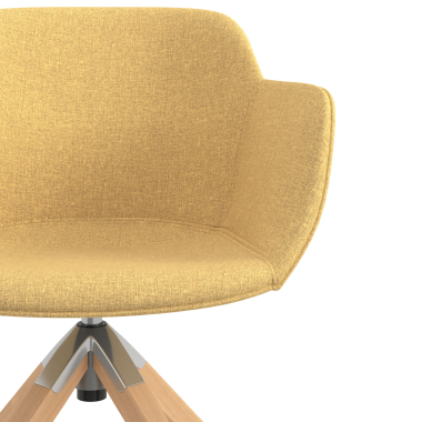 sedia da conferenza giallo sedia girevole tessuto braccioli imbottiti 5