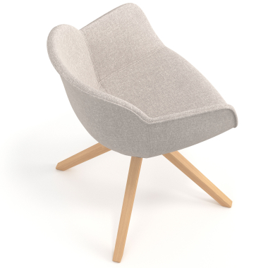 sedia da conferenza beige sedia girevole tessuto braccioli imbottiti 7
