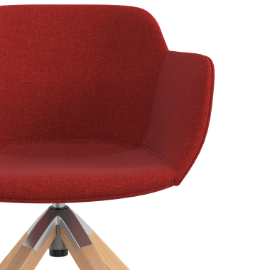 sedia da conferenza rosso sedia girevole tessuto braccioli imbottiti 5