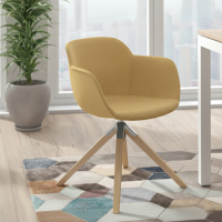 Sedia da Riunione Laure, Gambe in legno, Alta qualità, Imbottita