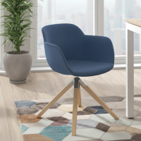 Sedia da Riunione Laure, Gambe in legno, Alta qualità, Imbottita