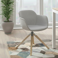 Sedia da Riunione Laure, Gambe in legno, Alta qualità, Imbottita