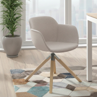 Sedia da Riunione Laure, Gambe in legno, Alta qualità, Imbottita