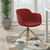 Sedia da Riunione Laure, Gambe in legno, Alta qualità, Imbottita