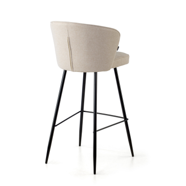 sgabello da ufficio beige martina tessuto braccioli imbottiti 6