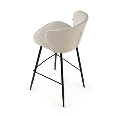 sgabello da ufficio beige martina tessuto braccioli imbottiti 8