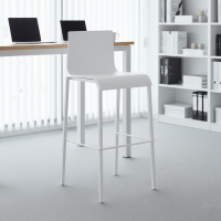 Sgabello da ufficio con schienale Alea, seduta ergonomica