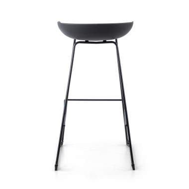 sgabello da ufficio nero sgabello gambe in metallo ecopelle senza braccioli 8
