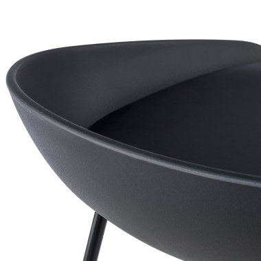 sgabello da ufficio nero sgabello gambe in metallo ecopelle senza braccioli 9