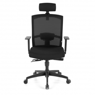 sedia ergonomica nero struttura nera poggiatesta rete transpirante braccioli regolabili 1d supporto lombare poggiatesta 4