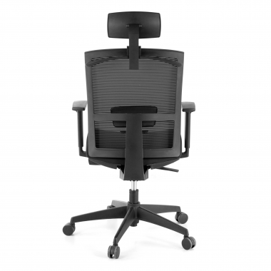 sedia ergonomica nero struttura nera poggiatesta rete transpirante braccioli regolabili 1d supporto lombare poggiatesta 7