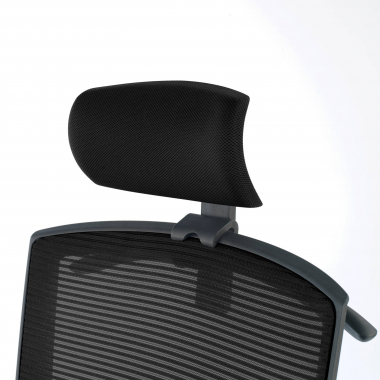 sedia ergonomica nero struttura nera poggiatesta rete transpirante braccioli regolabili 1d supporto lombare poggiatesta 8
