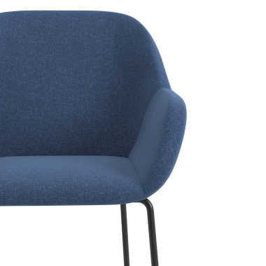 sedia ospite ufficio blu struttura base a slitta tessuto braccioli imbottiti 5