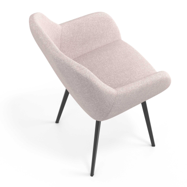 sedia ospite ufficio nero beige 4 gambe tessuto braccioli imbottiti 7