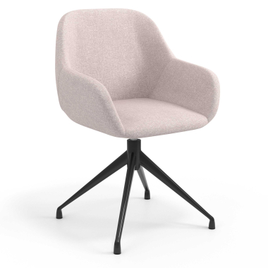 sedia sala riunione nero beige girevole tessuto braccioli imbottiti 1