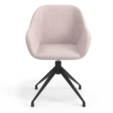 sedia sala riunione nero beige girevole tessuto braccioli imbottiti 4