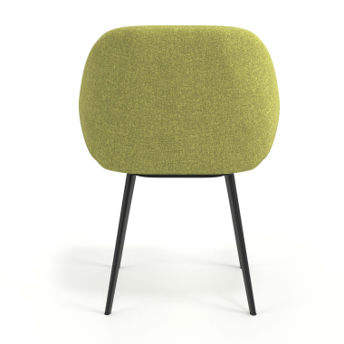 sedia ospite ufficio nero verde 4 gambe tessuto braccioli imbottiti 6
