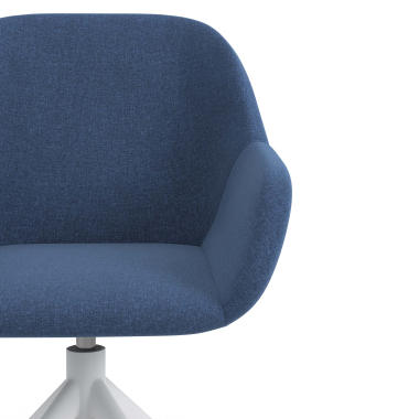 sedia sala riunione bianco blu girevole tessuto braccioli imbottiti 5