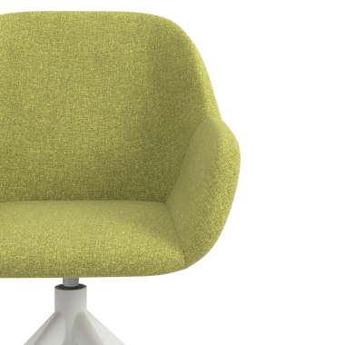sedia sala riunione bianco verde girevole tessuto braccioli imbottiti 5