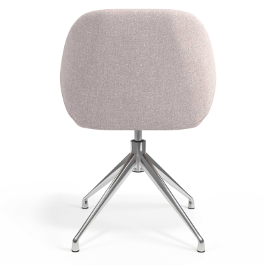 sedia sala riunione cromato beige girevole tessuto braccioli imbottiti 6
