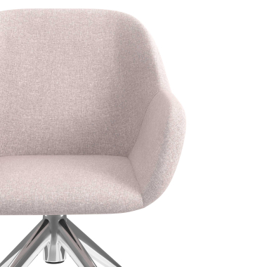 sedia sala riunione cromato beige girevole con ruote tessuto braccioli imbottiti 5