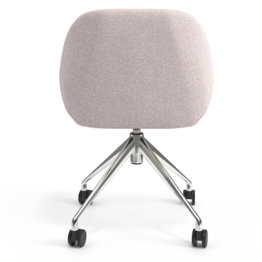 sedia sala riunione cromato beige girevole con ruote tessuto braccioli imbottiti 6
