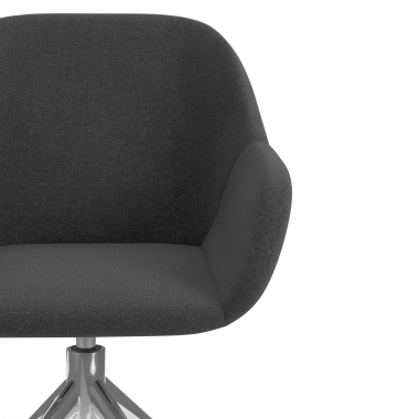 sedia sala riunione cromato antracite girevole tessuto braccioli imbottiti 5