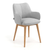 Sedia Nordica Nora, Gambe in legno, Certificata