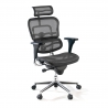 Sedia per ufficio Ergohuman, modello premium, alluminio, rete