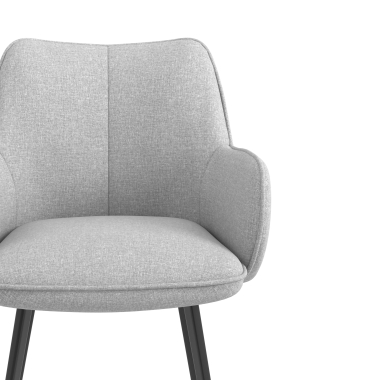 sedia ospite ufficio nero grigio 4 gambe tessuto braccioli imbottiti 5