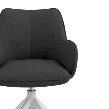 sedia sala riunione bianco antracite girevole tessuto braccioli imbottiti 5