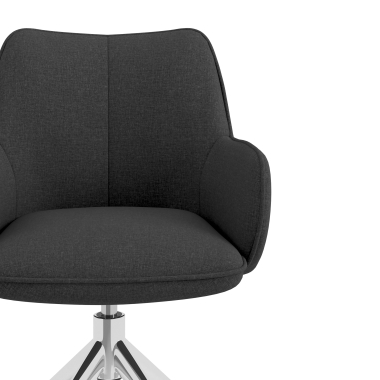 sedia sala riunione cromato antracite girevole tessuto braccioli imbottiti 5