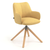 Sedia riunioni Nora, base in legno girevole