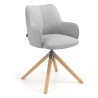 Sedia riunioni con ruote Nora, base in alluminio