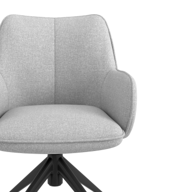sedia sala riunione nero grigio girevole con ruote tessuto braccioli imbottiti 5