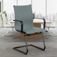 Sedia Ufficio Brenton, struttura nera, ecopelle