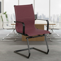 Sedia Ufficio Brenton, struttura nera, ecopelle