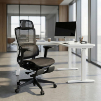 Sedia da ufficio ergonomica con poggiapiedi Balance Pro, Braccioli 3D