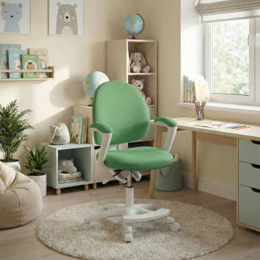 sedia scrivania per bambini verde mickey tessuto braccioli fissi 2