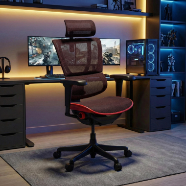 sedia gaming rosso sedia da gaming rete transpirante braccioli regolabili 5d supporto lombare poggiatesta 2