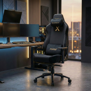 sedia gaming nero forge tessuto braccioli regolabili 3d cuscino lombare e cervicale poggiatesta 2