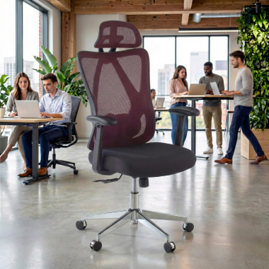 sedia ergonomica rosso matrix rete transpirante braccioli mobili supporto lombare poggiatesta 2