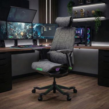 sedia gaming verde blooddragon rete transpirante braccioli regolabili 6d supporto lombare poggiatesta 2