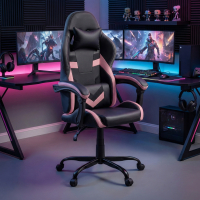 Sedia gamer Mist con braccioli ribaltabili, cuscino cervicale e lombare
