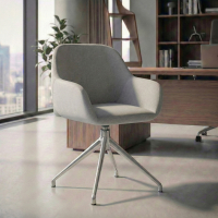 Sedia riunioni imbottita Greta, base in alluminio