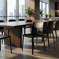 Sedia ristorante con braccioli Loop, seduta ampia