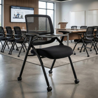 Sedia con ribaltina scrittoio Smart, pieghevole con ruote