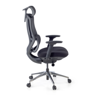 sedia ergonomica nero aeroflow struttura nera rete transpirante braccioli regolabili 3d doppio supporto lombare poggiatesta 9
